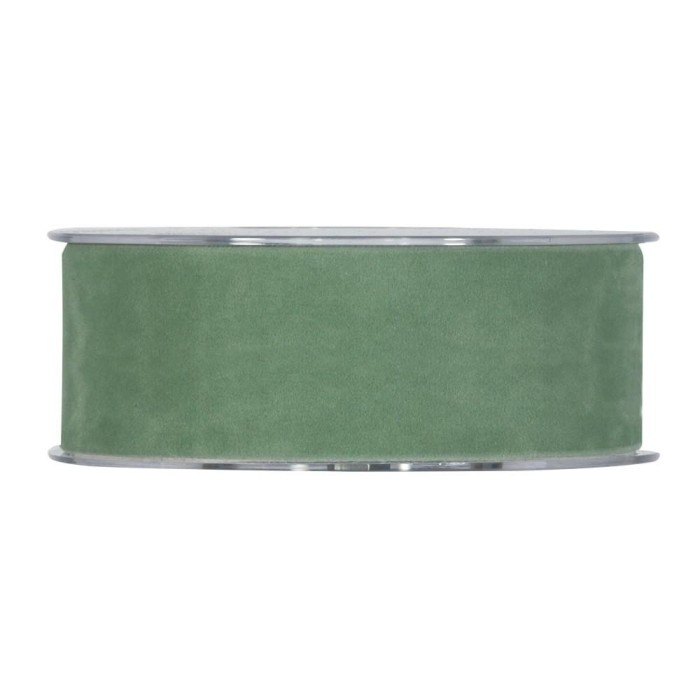 NASTRO MM40X7MT DOUBLE VELVET VERDE COBALTO